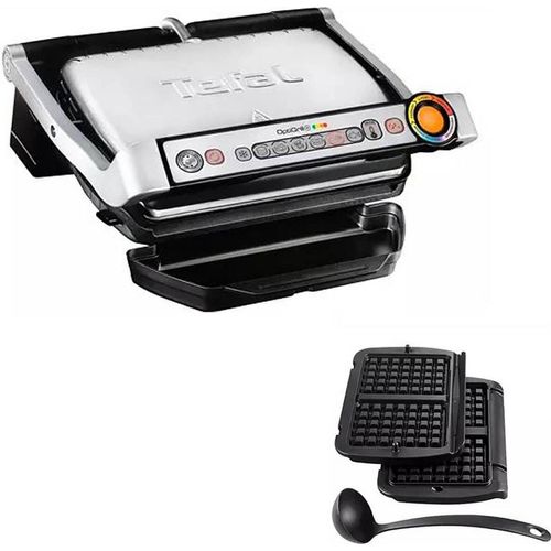 Tefal OptiGrill+ G716D12, mit Waffeleisenplatten, Kontaktgrill