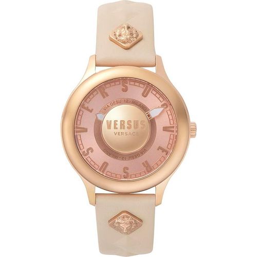 Versus by Versace VSP410318 Tokai roségold beige Leder Armband Uhr Damen NEU