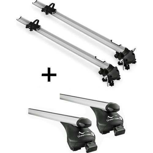 2x Fahrradträger Bike Pro + Relingträger Quick L kompatibel mit für BMW X1 (E84) 2009-2015
