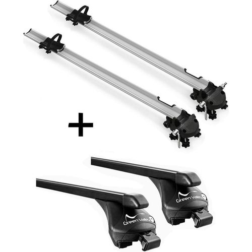 2x Fahrradträger Bike Pro + Relingträger Quick Stahl L kompatibel mit für Volvo XC90 ab 2015 Image