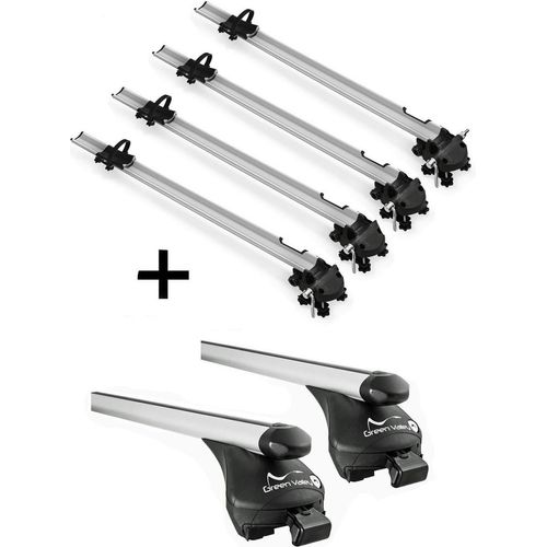 VDP 4X Fahrradträger Bike Pro + Relingträger Quick L kompatibel mit für BMW X1 (E84) 2009-2015