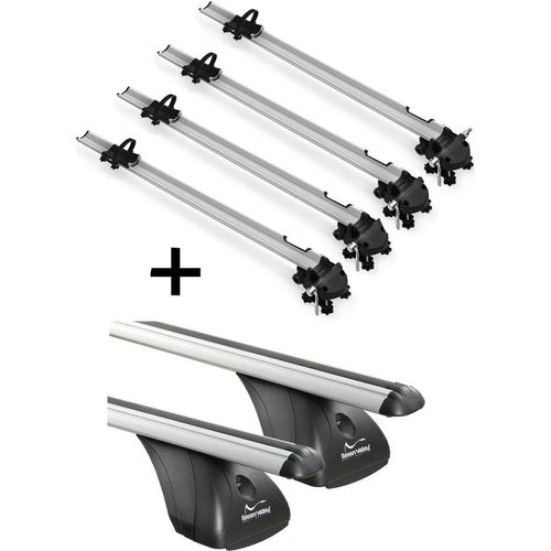 4x Fahrradträger Bike Pro + Dachträger VDP kompatibel mit für Opel Vectra C 4 Türer 2002-2008