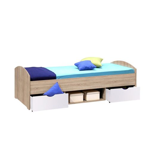 Nemo Kinderbett Kojenbett 90x200 cm Weiß/Eiche Sonoma