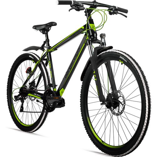 Bergsteiger Canberra 26 Zoll Mountainbike, Aluminium Rahmen, Scheibenbremsen, Hardtail MTB mit Licht & Schutzblech, 21 Gang-Schaltung, Gabel-Federung
