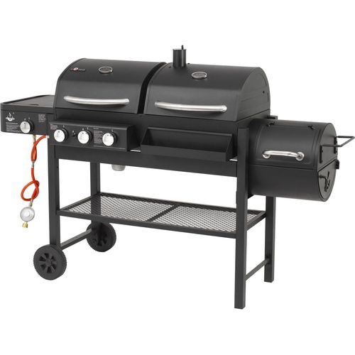 El Fuego Gas-/Holzkohlegrill/Smoker Kombigrill Sierra 3in1 2x 43x45cm