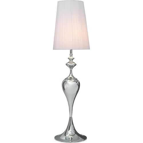 Edle Lampe Design Stehleuchte LUCIE Leuchte weiß 160cm Stehlampe Metall Lampenschirm Weiß Textilschirm