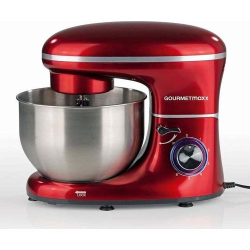 GOURMETmaxx Küchenmaschine Knet- und Rührfunktion Leistungsstarke Küchenmaschine 5L Edelstahlschüssel Inkl. Rühraufsatz Knethaken Schneebesen