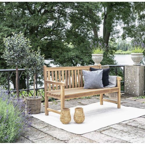 Massive Teak Sitzbank MONTAGNA ca. L120cm Gartenbank