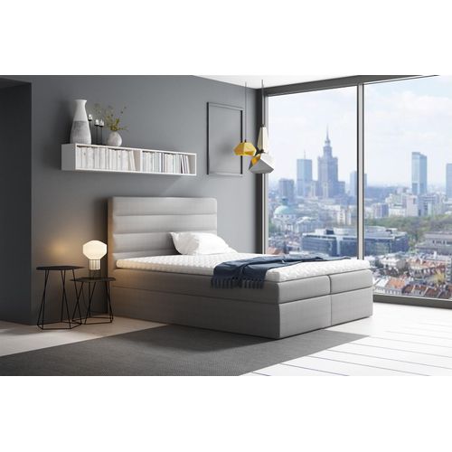 Boxspringbett Schlafzimmerbett LUCA 140x200cm Grau Image