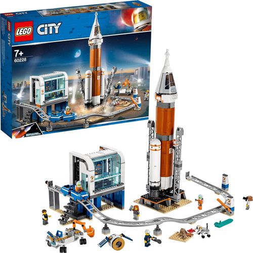 LEGO 60228 City Weltraumrakete mit Kontrollzentrum, Mars Expedition Set, von der NASA inspiriertes Weltraumspielzeug für Kinder mit Astronauten, Wissenschaftlern und Roboter-Minifiguren