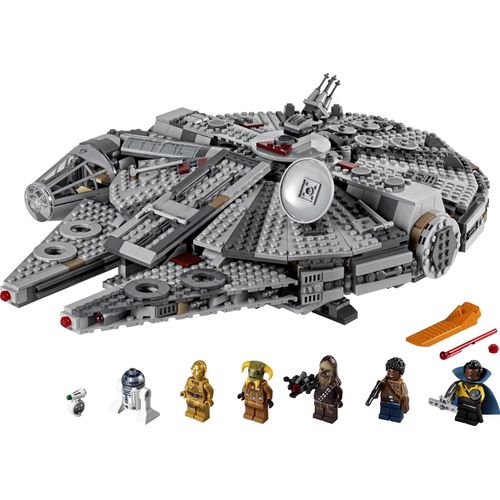 LEGO Star Wars Millennium Falcon Bauspielzeug für Kinder, Jungen & Mädchen, Modellraumschiff-Set mit 7 Figuren inkl. Finn und Chewbacca, C-3PO und R2-D2, The Rise of Skywalker Geschenke 75257