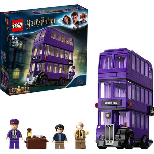 LEGO 75957 Harry Potter Der Fahrende Ritter Spielzeug, Dreifachdeckerbus, Sammlerset mit Minifiguren