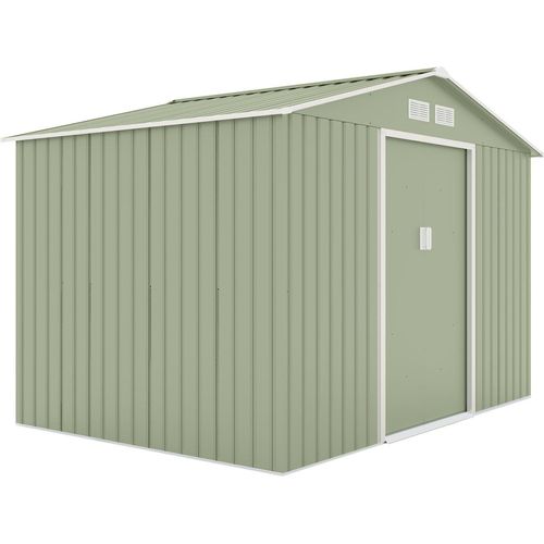 HATTORO S200 Gerätehaus Metall Gartenhaus Metallgartenhaus Geräte-Schuppen Grün