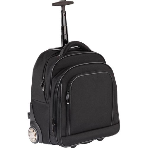Rucksack Trolley Laptop Rollen Schulrucksack 47 cm Schwarz Dermata