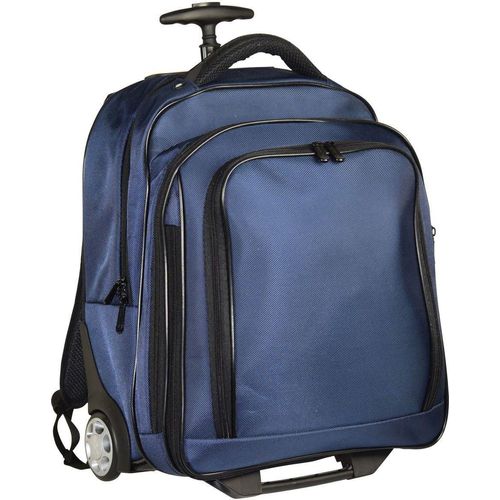 Akten Trolley mit Rucksack Funktion und Laptophülle 15.6 Zoll 47 cm Blau Dermata