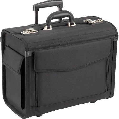 Pilotenkoffer Bowatex Aktenkoffer Koffer Trolley Nylon Schwarz 46 cm Dermata