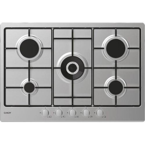 Candy Moderna CHW74WX, Edelstahl, eingebaut, 75 cm, Gas, 5 Brenner
