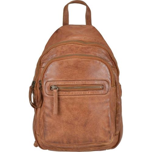 Bear Design Rucksack Leder cognac Cityrucksack BackPack Daypack Damenrucksack CowLavato CL36413-cognac