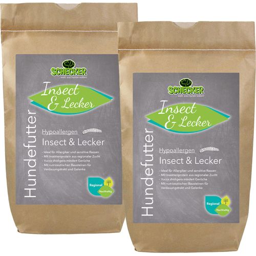 24 kg Schecker Hypoallergen Insect & Lecker Trockenfutter Mit Insektenprotein aus regionaler Zucht
