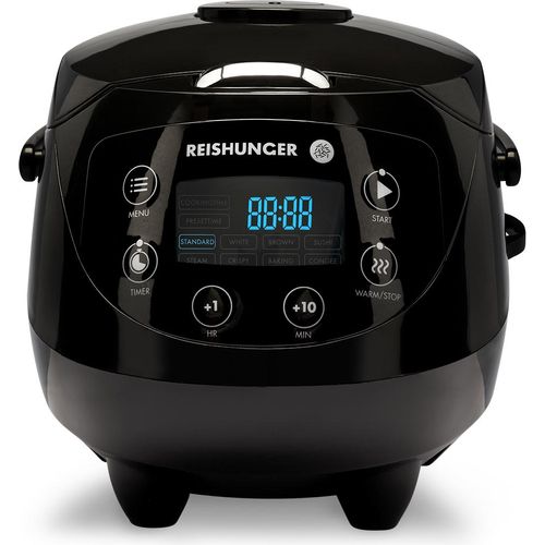 Reishunger Digitaler Mini Reiskocher 0,6 Liter, 350 Watt,Schwarz, 542-MDRK-B