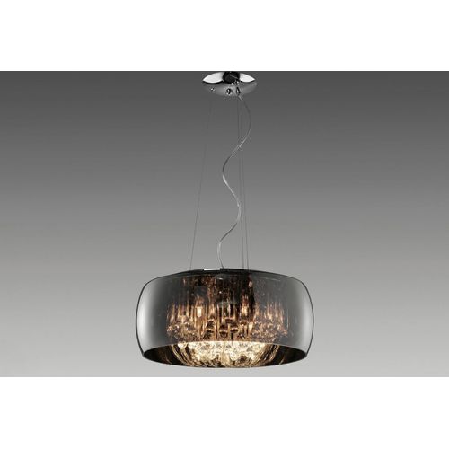 LED Pendelleuchte Lampenschirm Rauchglas Kristall Lampe Wohnzimmer Schlafzimmer