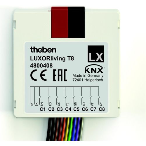 Theben Smart Home-System LUXORliving T8 8 Kanäle Bussystem-Binäreingang