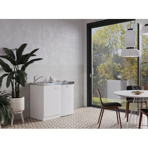 Küche Miniküche Singleküche Küchenzeile Pantry Weiß Levin 100 cm Respekta