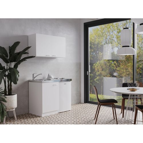 Küche Miniküche Singleküche Küchenzeile Pantry Weiß Levin 100 cm Respekta
