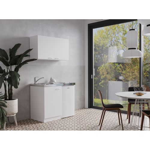 Küche Miniküche Singleküche Küchenzeile Pantry Weiß Levin 100 cm Respekta