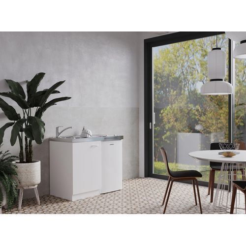 Küche Miniküche Singleküche Küchenzeile Pantry Weiß Levin 100 cm Respekta