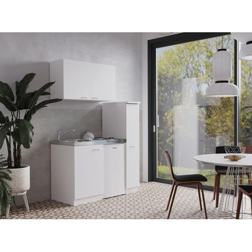 Küche Miniküche Singleküche Küchenzeile Pantry Weiß Levin 130 cm Respekta
