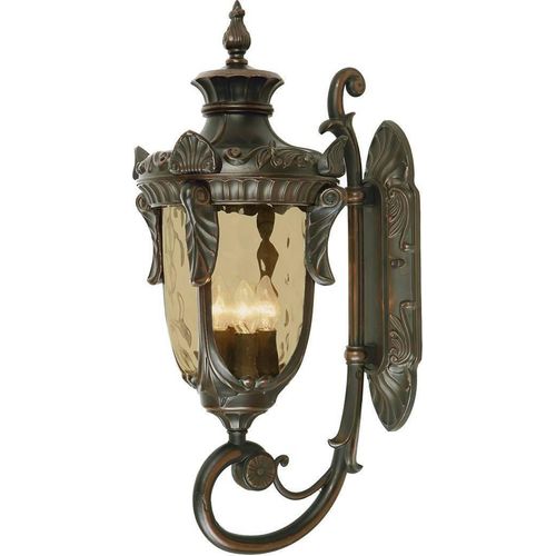 Elstead Philadelphia Außen-Wandleuchte E14 3-fach 64cm Alte Bronze IP44