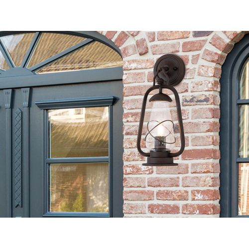 Elstead Miners Außen-Wandleuchte E27 Alte Bronze IP44