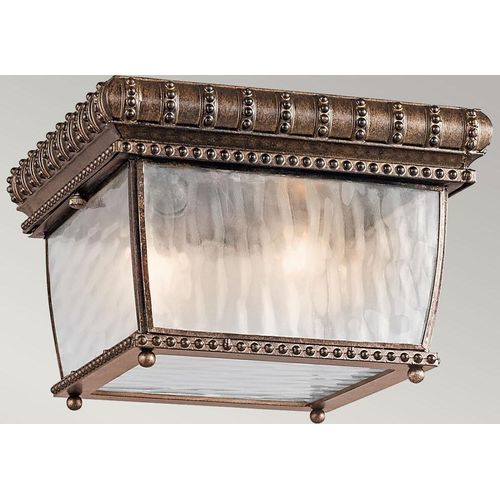Elstead Venetian Rain Außen-Deckenleuchte E14 2-fach Gebürstete Bronze IP44