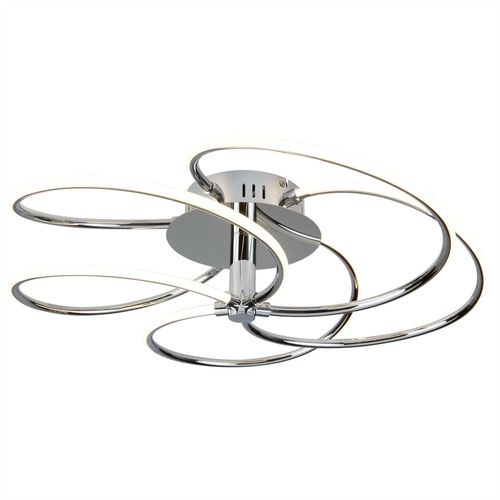 Bardot 5-flammige LED Deckenleuchte Wirbel chrom 43W warmweiß