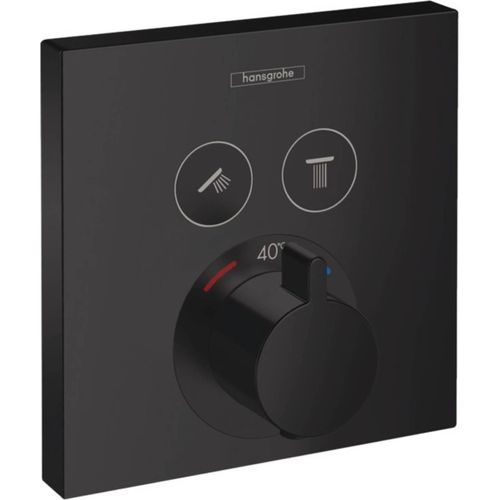 Thermostat Unterputz ShowerSelect Fertigset 2 Verbraucher mattschwarz