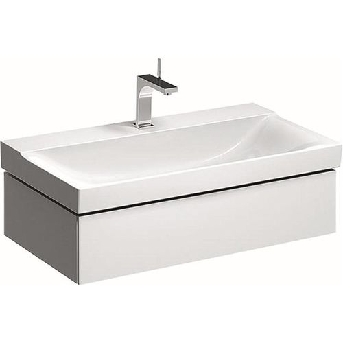 Geberit Xeno 2 - Waschtischunterschrank 900 mm, Auszug mit LED-Beleuchtung, weiß glänzend 500.508.01.1