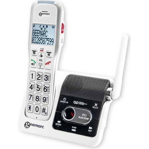 Geemarc AmpliDECT 595 ULE schnurloses verst„rktes 50 dB Schwerh”rigentelefon - mit der Gegensprechanlage kompatibel - Deutsche Version