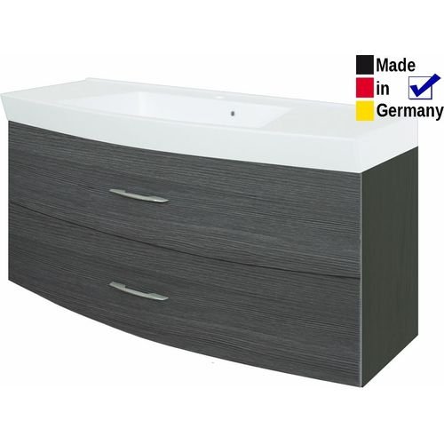 Waschtisch mit Becken Fiona 15 Eiche Rauchsilber 120x54x47 Waschplatz