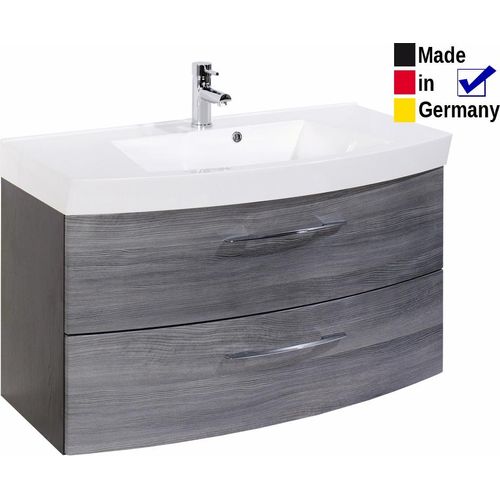 Waschtisch mit Becken Fiona 14 Eiche Rauchsilber 100x54x47 Waschplatz