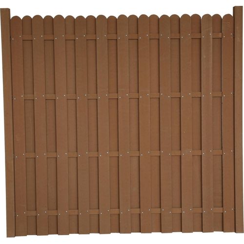 WPC Zaun Sichtschutz Gartenzaun Lattenzaun 180x180 braun 4x Sichtschutzelement inkl. Pfosten Holzzaun Lamellenzaun WPC Windschutz TOP MULTI