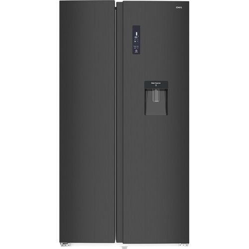 CHiQ FSS559NEI42D Side By Side Kühlschrank, 559Liter, Smart Inverter Compressor, Wasserspender, Schnellkühlung, Schwarz