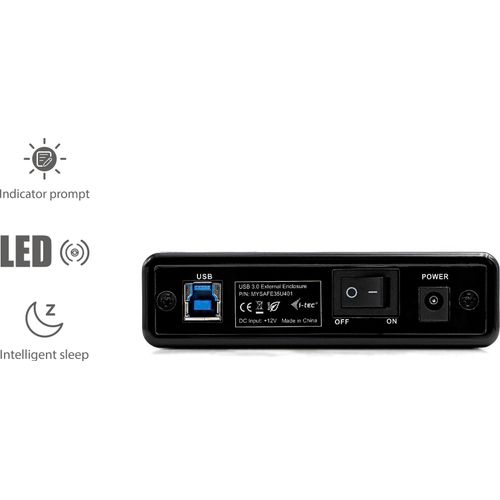 i-Tec 250GB 3.5' externe Festplatte USB 3.0, 16MB Cache, MYSAFE35U401 - schwarz