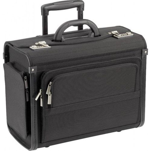 Pilotenkoffer Bowatex Aktenkoffer Business Koffer Trolley Nylon Schwarz 48cm