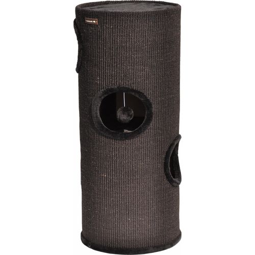 nanook Kratztonne / Spieltonne Oskar schwarz - schwarzer Plüsch 100 x 37 cm