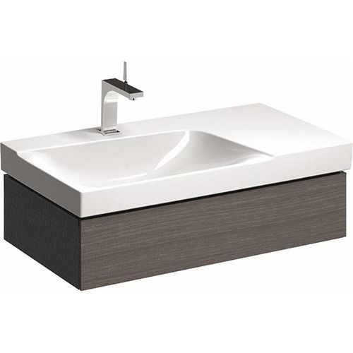 Geberit Xeno 2 - Waschtischunterschrank 900 mm mit Ablagefläche, Auszug mit LED-Beleuchtung, grau 500.513.43.1