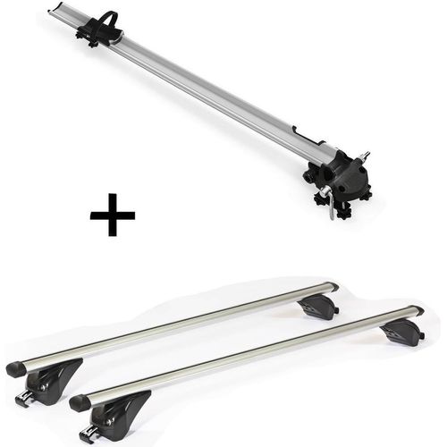 Fahrradträger Bike Pro + Dachträger/Relingträger VDP KING1 kompatibel mit Renault Koleos (5 Türer) ab 17