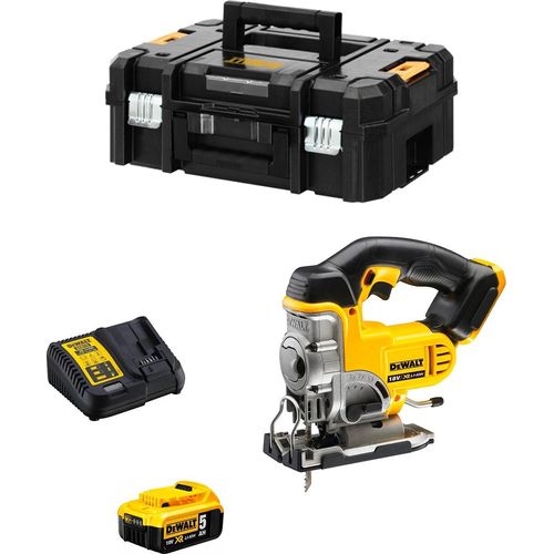 Pendelhub-Stichsäg DeWALT DCS331P1 (1 x 5,0 Ah + DCB115 + TSTAK II)
