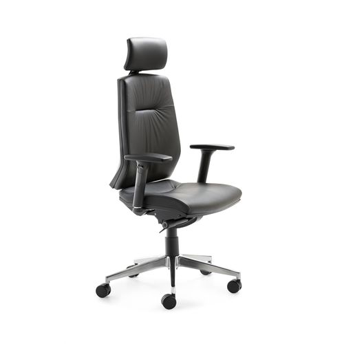 Mayer Sitzmöbel Drehsessel Echtleder schwarz 2480