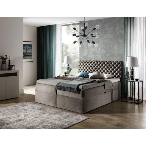 Boxspringbett Schlafzimmerbett WILLIAM 120x200cm in Stoff